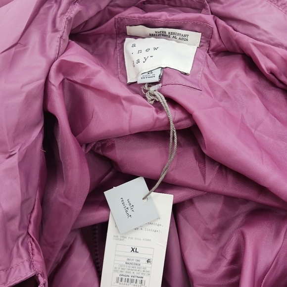 A New Day Rain Jacket Womens Long Sleeve Knee Length Femme Casual Waterproof - Picture 4 of 7